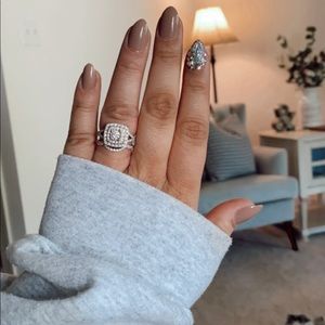 1ct total White Gold Diamond Engagement Ring size 8